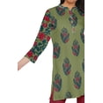 thumbnail image 4 of Moomaya Robe Tunique Mini à Col Fermé Imprimée pour Femmes Vêtements Porter, 4 of 5