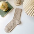thumbnail image 2 of Aocisk Womens Socks In Solid Color Socks with Colorful Lightweight Design Athletic Socks for Casual Wear Khaki One Size, 2 of 4