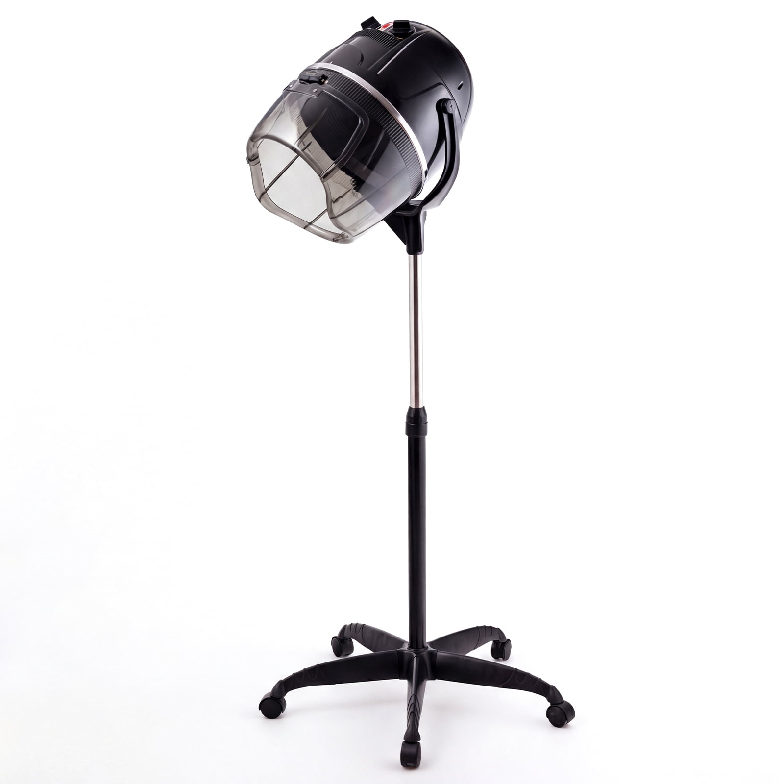 Costway Adjustable Stand Up Hood Floor Hair Bonnet Dryer Rolling Base Salon Wheels