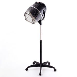 Costway Adjustable Stand Up Hood Floor Hair Bonnet Dryer Rolling Base Salon Wheels
