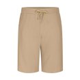 thumbnail image 4 of Txeol Linen Shorts for Men Summer Soild Color Beach Shorts Elastic Waist Drawstring Outdoor Shorts with Pockets Breathable Sports Shorts Limited Time Deal,Khaki,XXXL, 4 of 6
