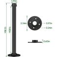 thumbnail image 3 of Acrux7 4Pack 12 Inch Wall Mount Clothing Rack Industrial Pipe Clothes Bar, Face Out Clothing Rod, DIY Shelving Brackets Hanging Custom Pipe Brackets for Retail Display, 3 of 7