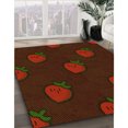 thumbnail image 3 of Ahgly Company Tapis d'Intérieur Lavable en Machine Carré Transitionnel Rouge Brun, 4 Pieds Carré, 3 of 7