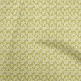 thumbnail image 1 of oneOone Cotton Poplin Lime Green Fabric Florals Craft Projects Decor Fabric Printed By The Yard 56 Inch Wide, 1 of 4