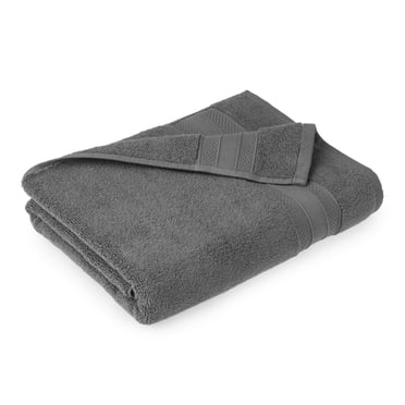 hometrends Solid 100% Cotton Bath Towel, 1 Piece, 550 GSM, Highly Absorbent & Soft Bathroom Towel, Charcoal
