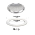 thumbnail image 1 of MYG Rubber Seal/Rings+Filter -Replacement- Sizes 6 Cup Espresso coffee Maker Moka Pot, 1 of 9