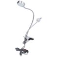 thumbnail image 2 of Clip Lampe de Bureau 10 Vitesses Réglables LED Double Tête Lampe de Table Col de Cygne Lampe de Lecture pour Chambre à Coucher, 2 of 8