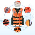 thumbnail image 4 of S SERENABLE 360 degree Reflective Life Jacket Swimwear Swim Vest for Floating Kayaking Rafting 3XL Orange, 4 of 9