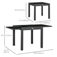 thumbnail image 3 of Outsunny Table à Manger d'Extérieur Extensible de 63 Pouces, avec Cadre en Aluminium, Noir, 3 of 10