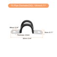thumbnail image 2 of Unique Bargains 22Pack 3/4' Cable Clamp U Shape Stainless Steel Rubber Cushioned Pipe Strap, 2 of 5
