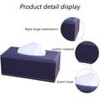 thumbnail image 3 of Tissue Box Cover Leather Retro Rectangular Multifunctional Napkin Holder, Modern Facial Tissue Pumping Paper Dispenser,navy blue, 3 of 5