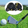thumbnail image 3 of jinwen 10 Pcs Club de Golf Fer Couvre-Chef Protection Couvre-Chef Universel Ajustement Jaune, 3 of 8