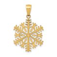 thumbnail image 1 of 14k Yellow Gold Snowflake Necklace Charm Pendant Winter, 1 of 6