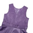 thumbnail image 4 of AAMILIFE Robe Princesse Sans Manches pour Filles en Dentelle Florale et Tulle pour Mariée, Mariage, Bal, Fête, Tenue de Cérémonie, 4 of 5