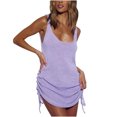 thumbnail image 1 of AherBiu Paréo de Maillot pour Femmes Sans Manches à Cordon Robe Courte d'Été de Plage Robes d'Été Courtes, 1 of 5