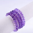 thumbnail image 3 of Natural Dream Light Amethyst Gemstone 8mm Round Beads Purple Crystal Stretch Bracelet 7 Inch, 3 of 4