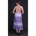 thumbnail image 4 of Bimba Robe Teinture sur Nœuds Décontractée Longue Dos Nu à Col Licou pour Femmes, Robe de Plage Imprimée - Grand, 4 of 6