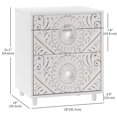 thumbnail image 3 of HOMCOM Nightstand, Bedside Table with 2 Drawers, Mid-Century Style, White, 3 of 10