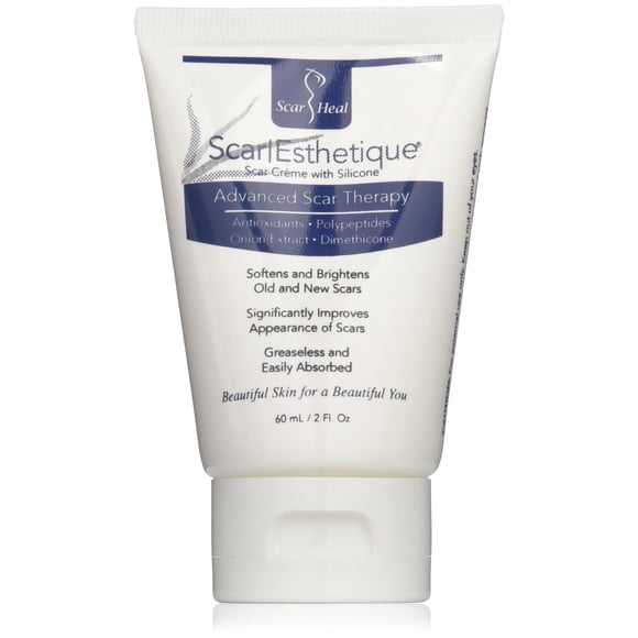 Scar Esthétique Crème Cicatrice avec Polypeptides et 10 Antioxydants, 2 Onces