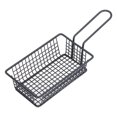 thumbnail image 4 of Frying Strainer Basket, Food Grade Stainless Steel Fryer Basket Easy To Clean Convenient Drainage Short With Handle For Home For Restaurant Rectangle,Square, 4 of 8