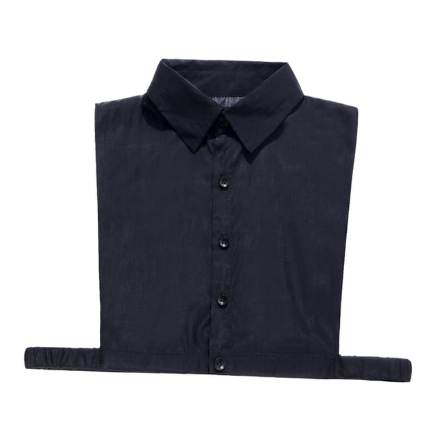 tamizeot Col à Revers Style Faux Col Facile à Porter Léger Confortable Améliore la Polyvalence de Garde-Robe Faux Col en Coton pour Femmes Noir