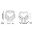 thumbnail image 3 of Binwennn Disposable Shower Caps Heart Shaped Vase Test Tube Resin Casting Reusable Concrete Suitable For Desktop Decoration, 3 of 4