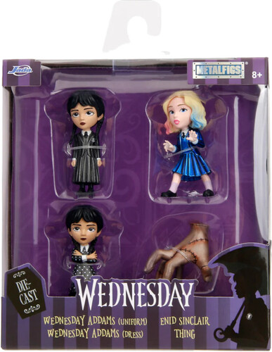 Jada Toys 2.5" Metal Fig Paquet De 4 - Wednesday