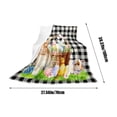thumbnail image 3 of Cheapark Easter Flannel Sofa Blanket Soft Couch Throw With Bunny And Colorful Eggs Pattern For Home Decor And Holiday Gift, 3 of 6