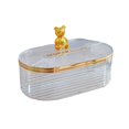 thumbnail image 2 of Multipurpose Storage Box with Lid Transparent Acrylic Cute Bear Face Shield Container Case Household Supplies, 2 of 8