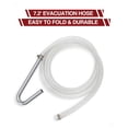 thumbnail image 3 of Yiwa Oil Drain Pan, 15 Gallon Low Profile Oil Drain Pan, Oil Change Pan with 8FT Hose & Folding Handle, Rolling Oil Drain Cart for Cars, Trucks, Buses, RVs, 3 of 8
