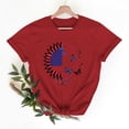 thumbnail image 2 of VKOYWKM T-Shirts du 4 Juillet pour Femmes Fête de l'Indépendance T-Shirts Graphiques Drapeau Américain Manches Courtes Col Rond Patriotiques T-Shirts du 4 Juillet, 2 of 7