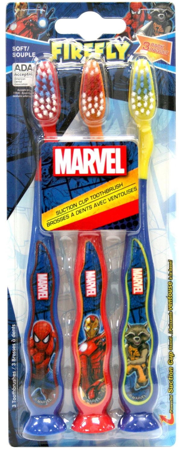 Firefly® Brosse à Dents pour Enfants à Ventouse – Avengers, Souple