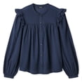 thumbnail image 1 of George Women's Ruffled Long-Sleeve Top, 1 of 6