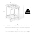 thumbnail image 4 of Costway Lot de 2 Tables d'Appoint Adirondack de Patio 18 Pouces Résistantes aux Intempéries pour Jardin et Cour, Blanches, 4 of 7