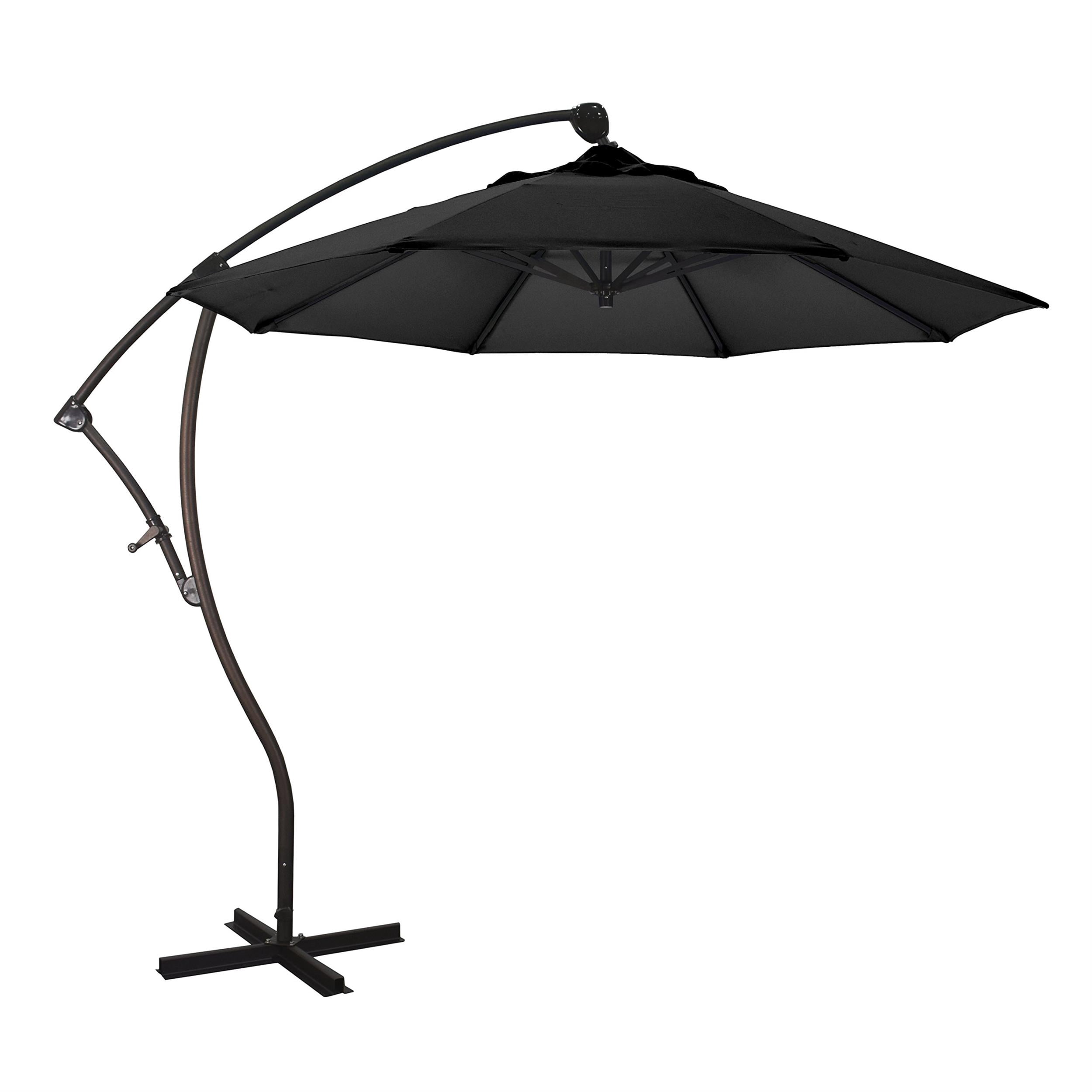 California Umbrella Parasol Déporté de 9 Pieds Noir