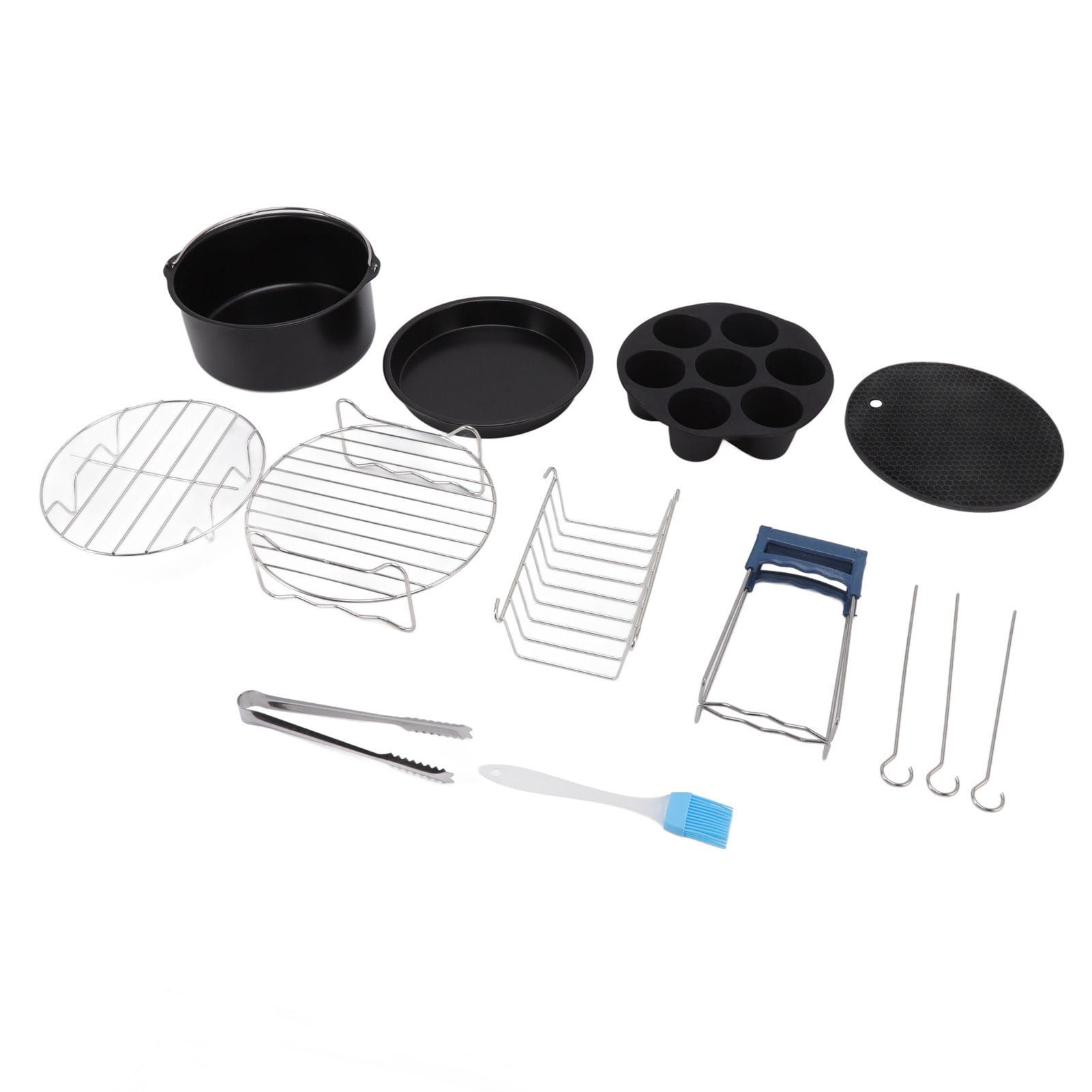 Maison pour Ensemble de Poêlons pour Friteuse à Air Chaud, Acier Inoxydable pour Ensemble de Poêlons pour Friteuse à Air Portable Durable Grand Compatible pour Restaurant 16cm,18cm,20cm