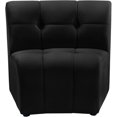 thumbnail image 1 of Meridian Furniture Limitless Fauteuil Modulaire en Velours Noir, 1 of 7
