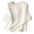 thumbnail image 1 of Kcodviy Blouse Vintage Brodée en Lin à Volants T pour Femmes Chemise pour Femmes Décontractée Haut pour Femmes Coupe Ample Haut Tunique pour Femmes Chemisiers et Hauts pour Femmes Hauts de Robe pour Femmes, 1 of 5