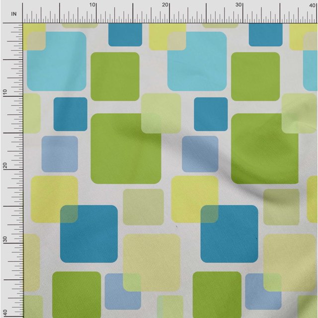 Soimoi Velvet Fabric Square Panel Printed Craft Fabric by The Yard 58 Inch Wide