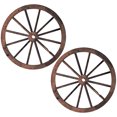 thumbnail image 4 of 2 Pcs Décoration de Roue de Chariot Roue de Chariot en Bois Décoration Murale Roue de Chariot Vintage Décoration en Bois pour Bar Garage, 4 of 6