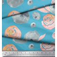 thumbnail image 3 of Soimoi Poly Georgette Fabric Flower & Leaves Watercolor Printed Fabric 1 Yard 52 Inch Wide, 3 of 3