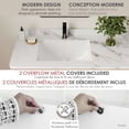 thumbnail image 4 of Stylish Undermount 20-3/4"L White Porcelain Rectangular Bathroom Sink with Pop-Up Drain P-200D, 4 of 9
