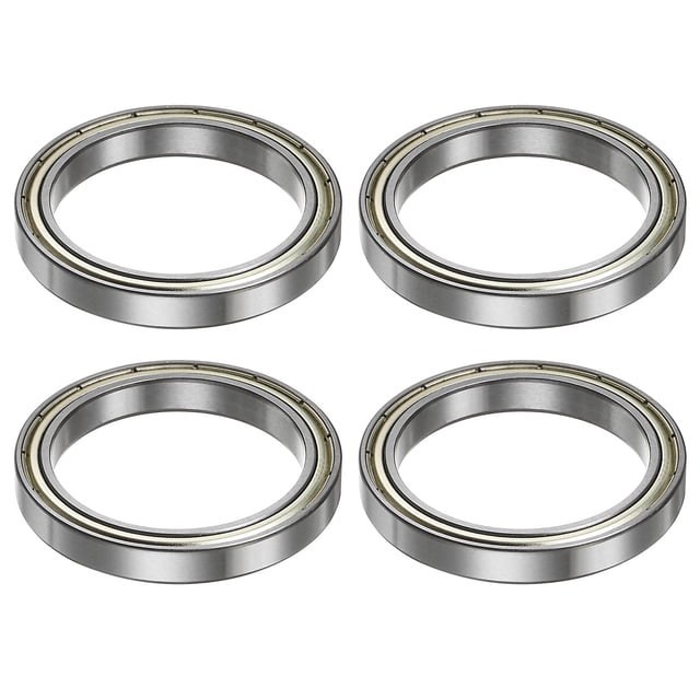 Unique Bargains 6808ZZ Roulements à Billes 40mmx52mmx7mm Acier Chromé ABEC3 à Double Écran Lot de 4