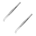 thumbnail image 1 of Pinces en Acier Inoxydable, Pinces Polyvalentes à Pointe Dentelée Courbée pour Machine à Coudre pour la Réparation d'Artisanat, Machine à Coudre, Outils pour Tamponner Perles Bijoux 1/2/3/4/5/6 Pcs, 1 of 8