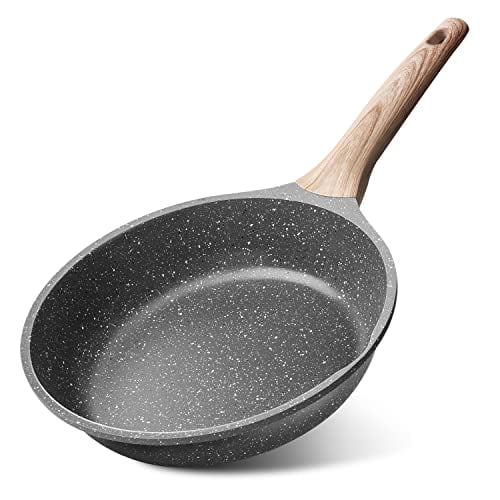 caannasweis Nonstick Pan Marble Frying Pan Non Stick Skillet Omelette Fry Pans with Soft Touch Handle 8 inch