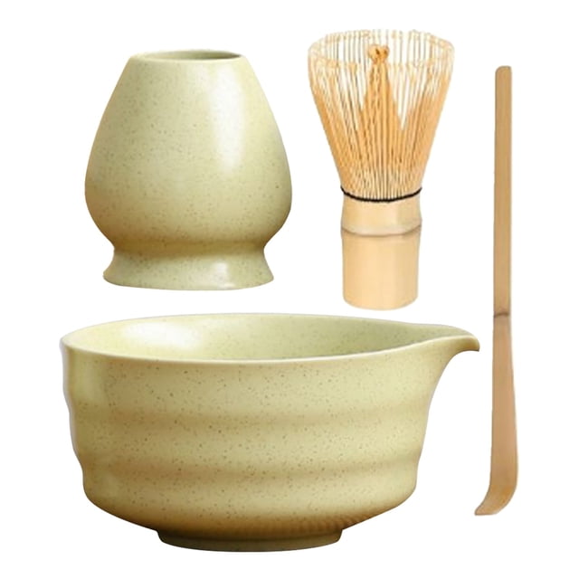 Classic Kitchen Accessories, Matcha Whisk Set 5PCS Matcha Set Includes Matcha Bowl with Spout Chasen Whisk with Ceramic Holder Matcha Matcha Kit for for Matcha Lovers