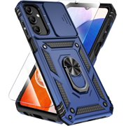 KOMI for Samsung Galaxy A16 5G Case with HD Screen Protector & Slide Camera Cover & Kickstand, Samsung A16 5G Case [Military-Grade] Phone Case for Samsung Galaxy A16 (Blue)
