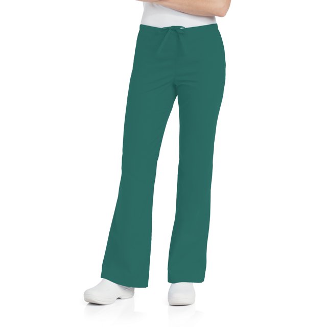 Landau Essentials Pantalon d'Uniforme à Jambe Évasée pour Femmes : Coupe Classique et Décontractée, Cordon de Serrage/ Taille Élastique 8335