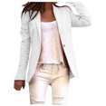 thumbnail image 1 of Pompotops Ensemble Veste Ajustée à Manches Longues pour Femmes, Mode Décontractée, Couleur Unie, 1 of 5