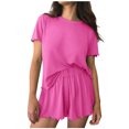 thumbnail image 2 of karymi Femmes Maison Mode Décontractée Pâques Hauts et Pantalons Imprimés Ensemble de Pyjama à Manches Courtes Shorts avec Poches jusqu'à 45 % de Rabais Offres de la Semaine Nouvel An Congé, 2 of 7